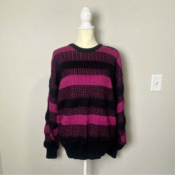 Vintage 80's Northwestern Knitting Co. Wool Blend Knit Sweater Women's Size L - Picture 9 of 14